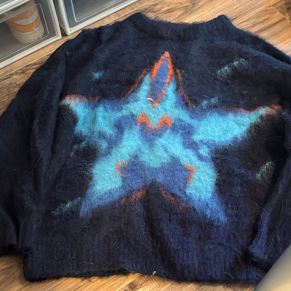 Blue Star Pattern Sweater